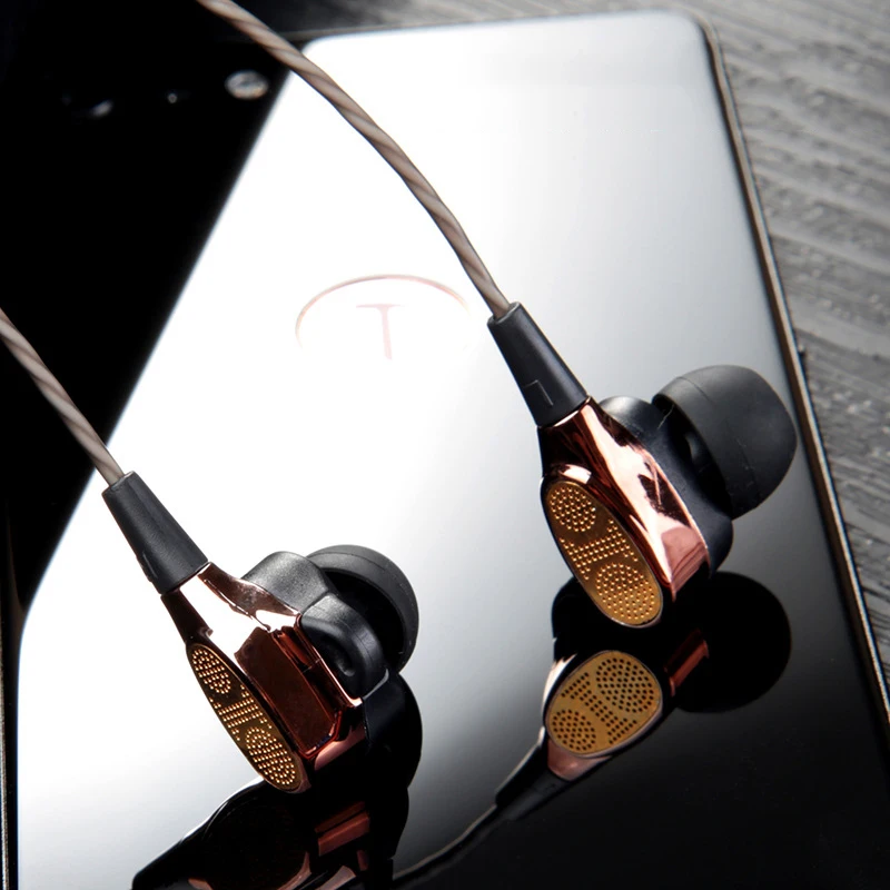 Fonge Новые супер басом HIFI наушники гарнитура двойной Динамический драйвер