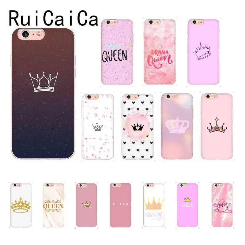 RuiCaiCa Queen Корона так здорово с милым рисунком эстетическое чехол для телефона iPhone8