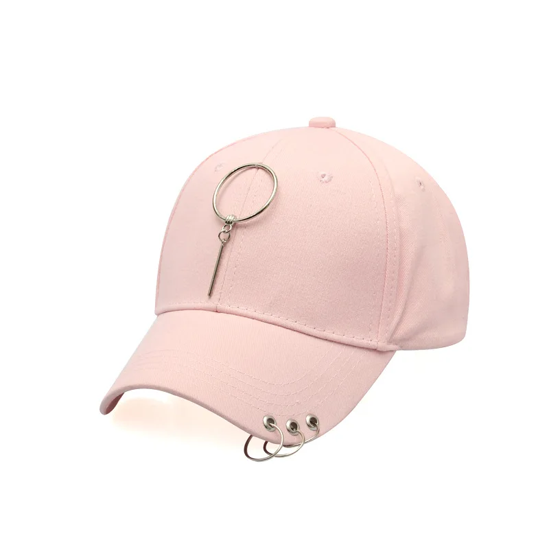 Хип-хоп Кепки хлопок Бейсбол шляпа с металлическим кольцом для Snapback дружище Кепки Gorras - Цвет: Красный