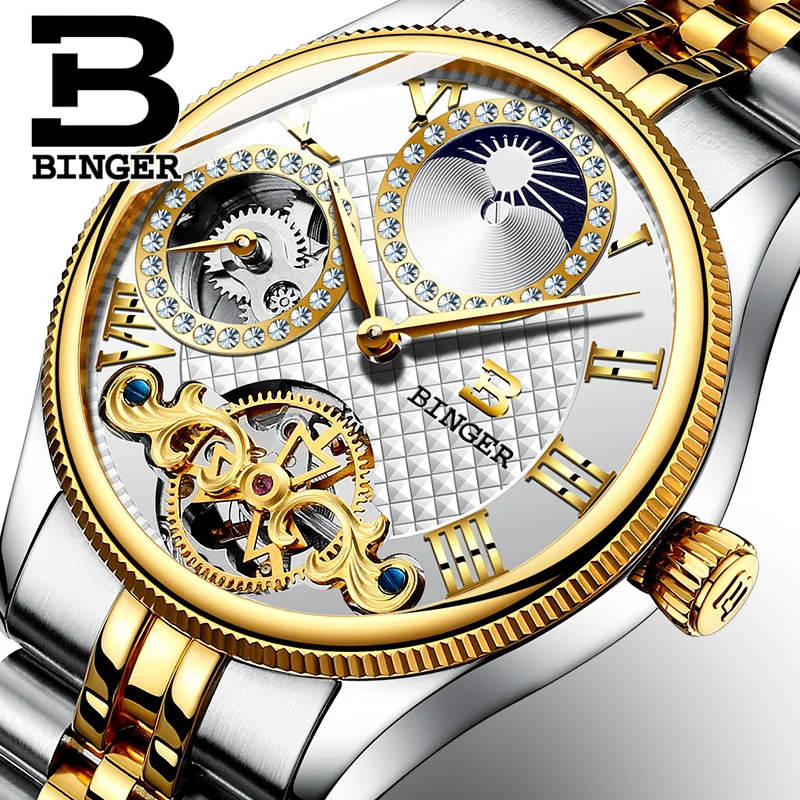 Роскошные винтажные часы Tourbillon с летающим колесом для мужчин автоматические