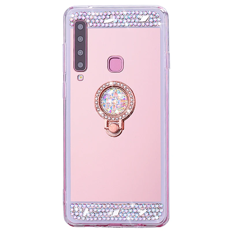 For Samsung Galaxy S10 Plus Case 5G Mirror Clear Armor A9 2018 A7 case Ring Cover phone bumper A50 A70 A20 S10e | Мобильные телефоны