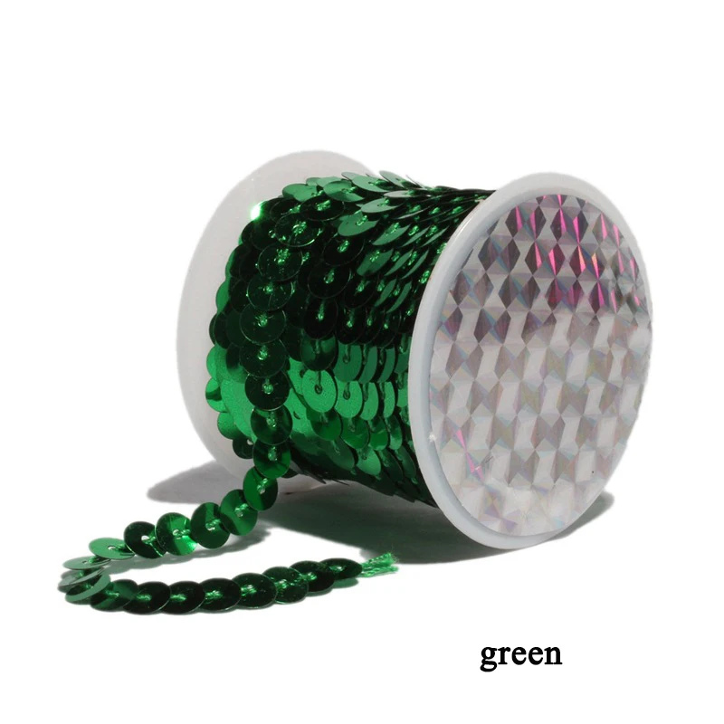 green 5 м/лот, 6 мм, блестки для шитья, блестки, блестки, отделка для дизайна ногтей, Свадебный декор, блестки с блестками, одежда для девочек - Цвет: green