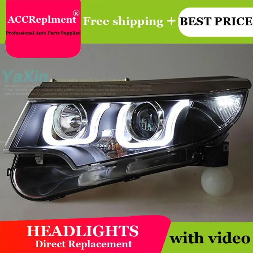 Авто. PRO для FORD EDGE светодиодный фары 2011 2014 bi xenon объектив двойной U DRL H7 головные