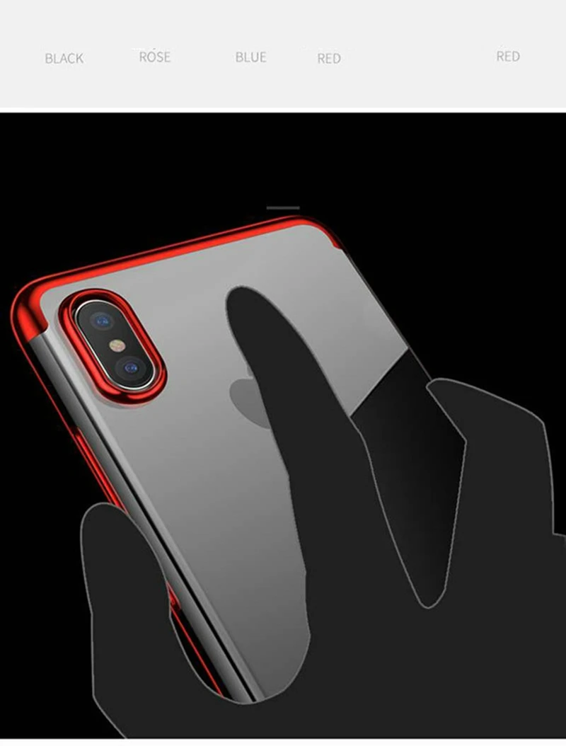 Роскошный силиконовый чехол для iphone 7 6 8 plus xr xs max мягкий прозрачный из ТПУ с рамкой