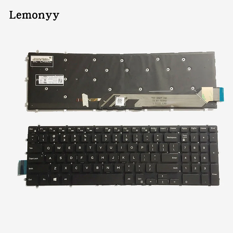 Белый Новинка, клавиатура для ноутбука DELL INSPIRON 15 5565 5567 с подставкой для рук, верхняя крышка, клавиатура с подсветкой - Цвет: Белый