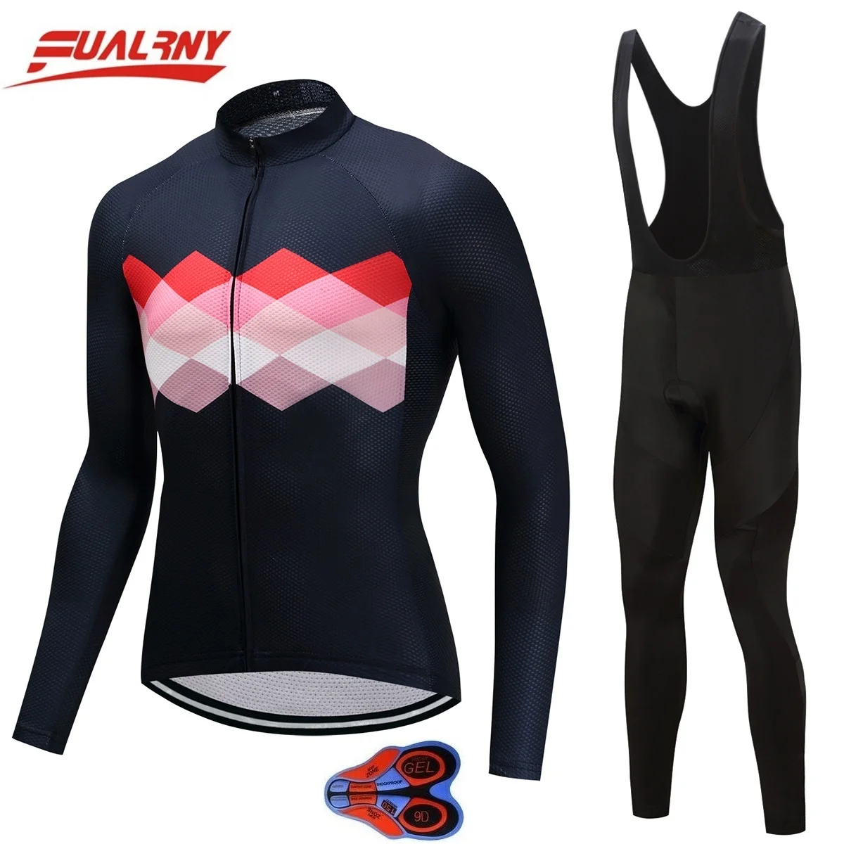 Long sleeve Ropa Ciclismo Cycling Jersey sets 9D/Autumn Bicycle Clothing/MTB Bike Clothes For Man Bright chest 2018 Team FUALRNY | Спорт и