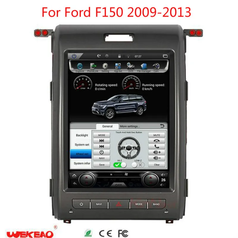 Wekeao Тесла Стиль 12 1 &quotАвто AM/FM стерео радио Android 6 0 DVD мультимедиа плеер для Ford F150