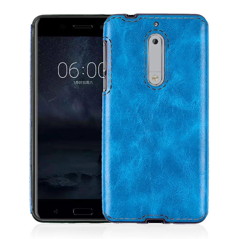 Для Nokia 5 Nokia5 2017 Чехол Мягкий Силиконовый ТПУ + искусственная кожа силиконовый
