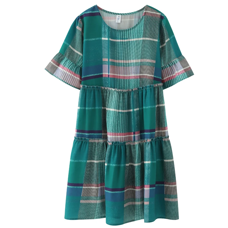 2019 Новое поступление летнее платье для беременных женские Повседневное плед