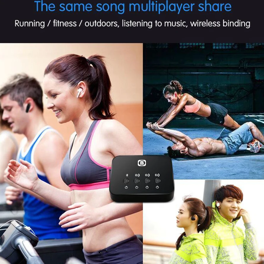Мини оптический Bluetooth передатчик Aptx 1-3 мульти-пара для ТВ Dual Link Беспроводной музыкальный аудио адаптер для динамика