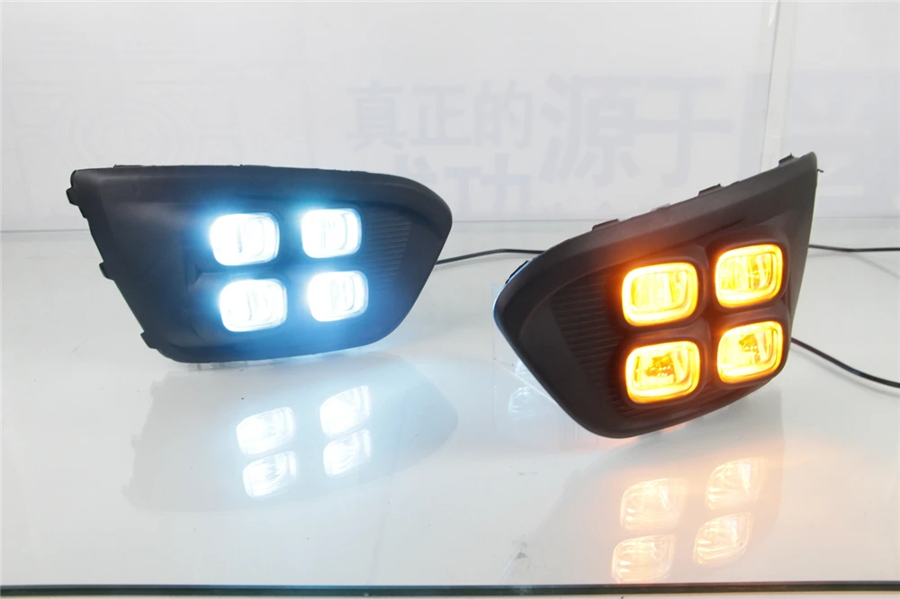 Автомобильные ДХО фары на 12 В для KIA RIO X-Line 2018 2019 в России, светодиодные дневные ходовые огни на супер ярком светодиоде.