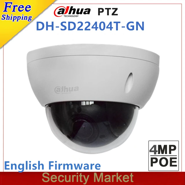 dahua английская DH-SD22404T-GN CCTV IP камера 4MP Full HD Сеть мини PTZ купол 4x оптический зум POE камера SD22404T-GN