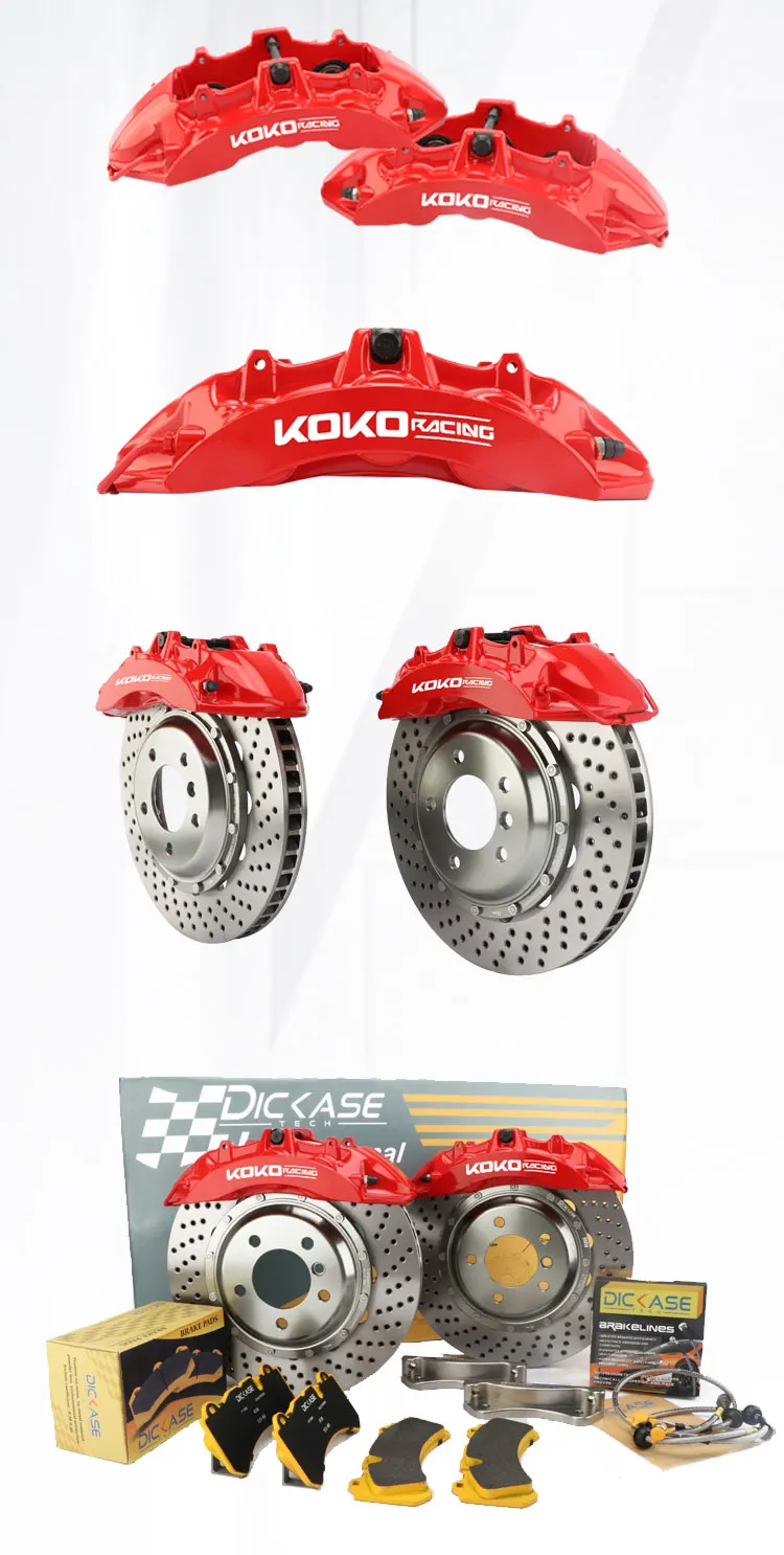 KOKO racing производительность тормозной V6 суппорт 6 большой цветочный горшок из материала высокого качества гоночный автомобиль использует 18 дюймов переднее колесо для subaru, автомобильные аксессуары, брелок для автомобиля subaru STI 2006