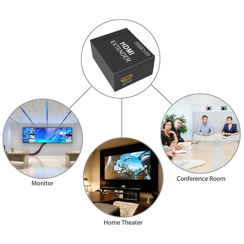 SGEYR HDMI к удлинитель 40 м ретранслятор HD 1080P Коробка усилитель адаптер Усилитель |
