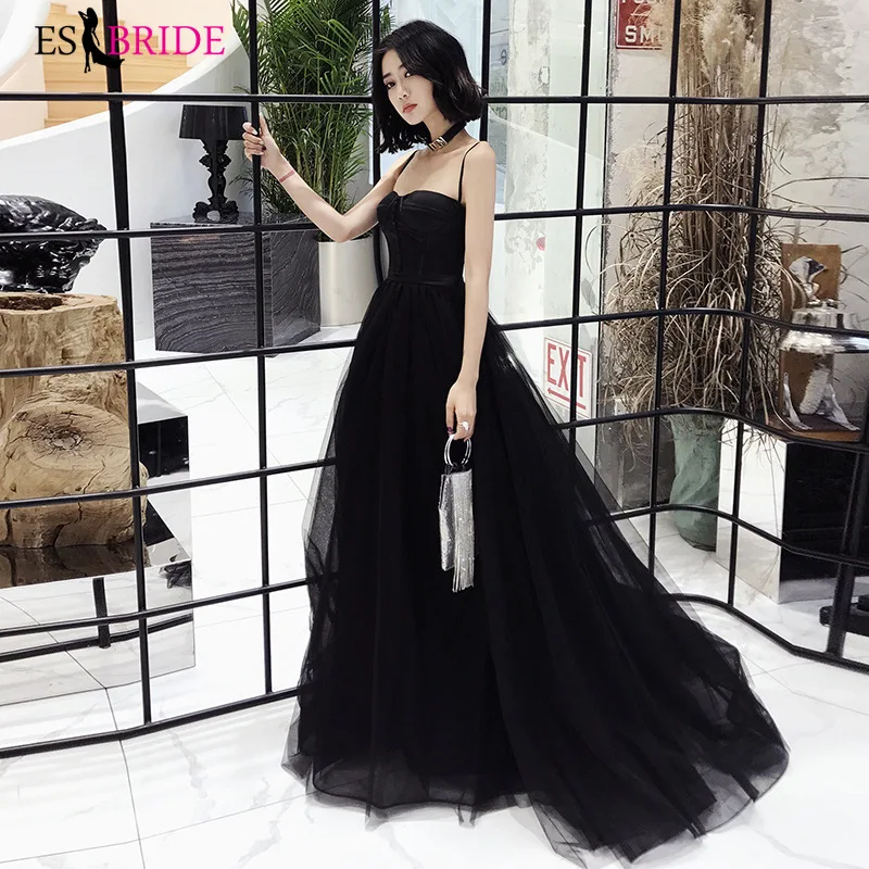 

Sexy Vestidos De Fiesta De Noche Blackless Evening Dress 2019 Formal Gown Strapless A-line Party Prom Evening Dress ES2440