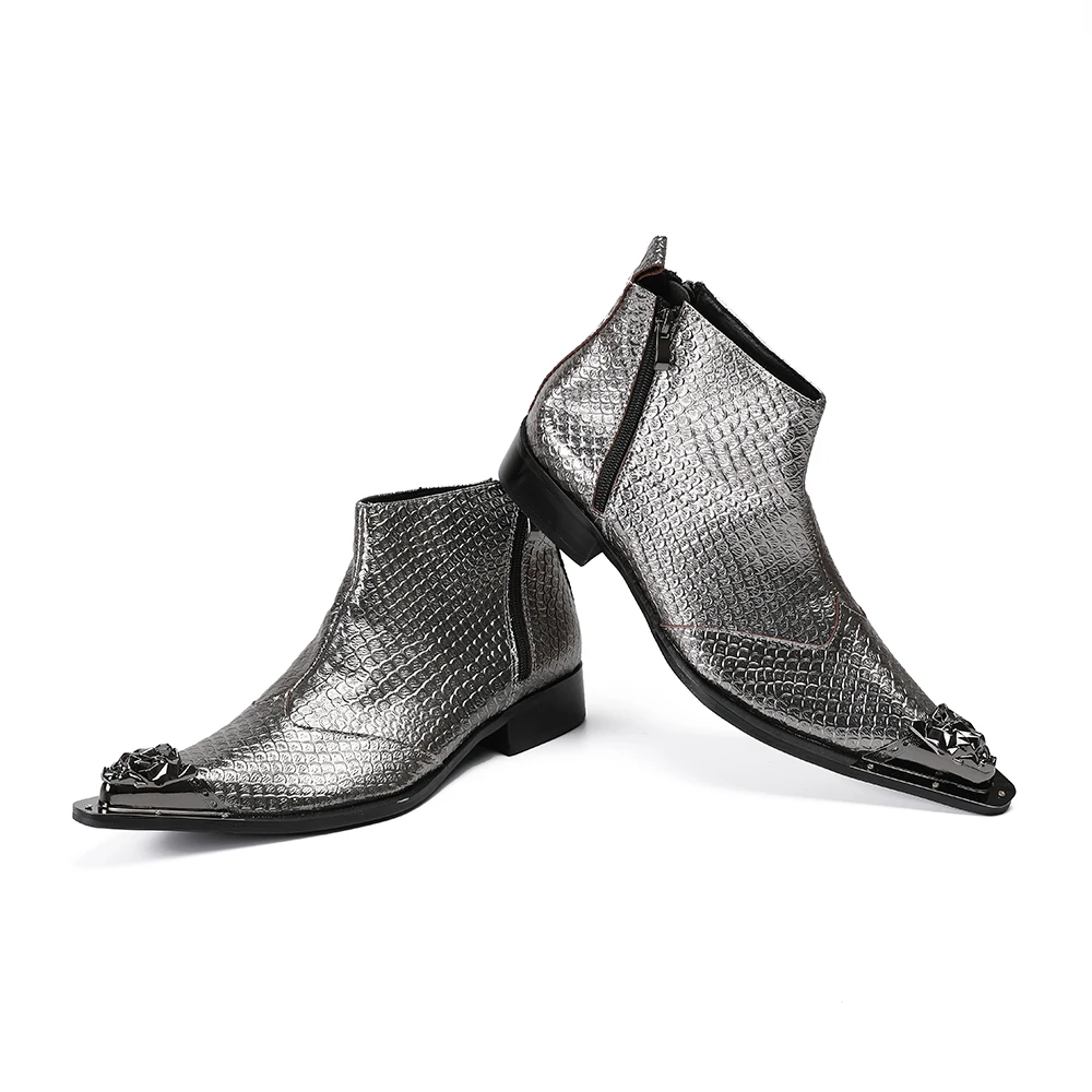 Фото Мужские ботильоны Bota masculina, кожаная обувь, мужские ботинки «Челси» с острым носком и молнией, армейская военная обувь, оксфорды больших размеров №5