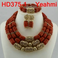 dubai indian bridal african coral jewelry sets splendid coral and gold nigerian wedding coral beads jewelry set original hd375 2