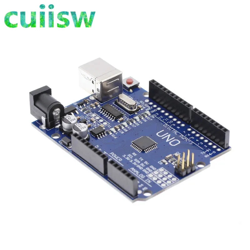 Cuiisw 1 шт. UNO R3 UNO R3 CH340G+ MEGA328P Чип 16 МГц для Arduino UNO R3 макетная плата+ USB кабель
