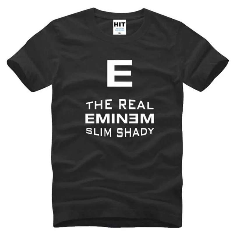 Футболка мужская с надписью Eminem Модная хлопковая тенниска в стиле хип хоп