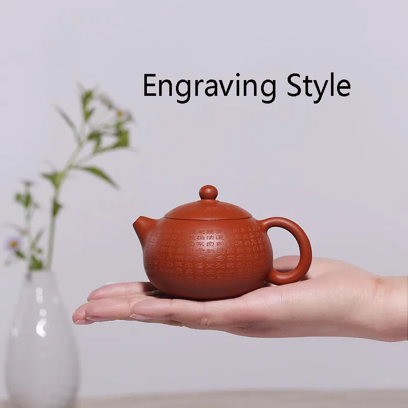 

100ml Yixing Purple Clay Mini Xishi Teapot Famous Handmade Natural Raw Ore Zhu Mud Small Zisha Pot Black Tea Oolong Kettle Gifts
