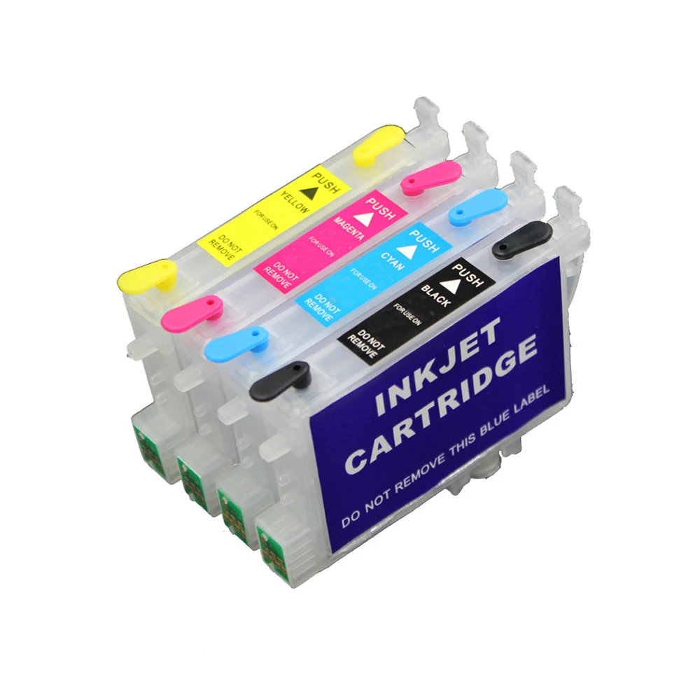 Заправляемые картриджи T0551- T0554 для принтера Epson RX420 RX425 R240 R245 RX520 1 комплект |