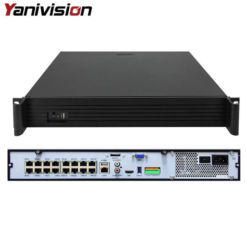DJ 2516P 1.5U поддержка 4 HDD ONVIF P2P 16CH 5MP POE NVR Full HD Видеонаблюдение CCTV регистратор