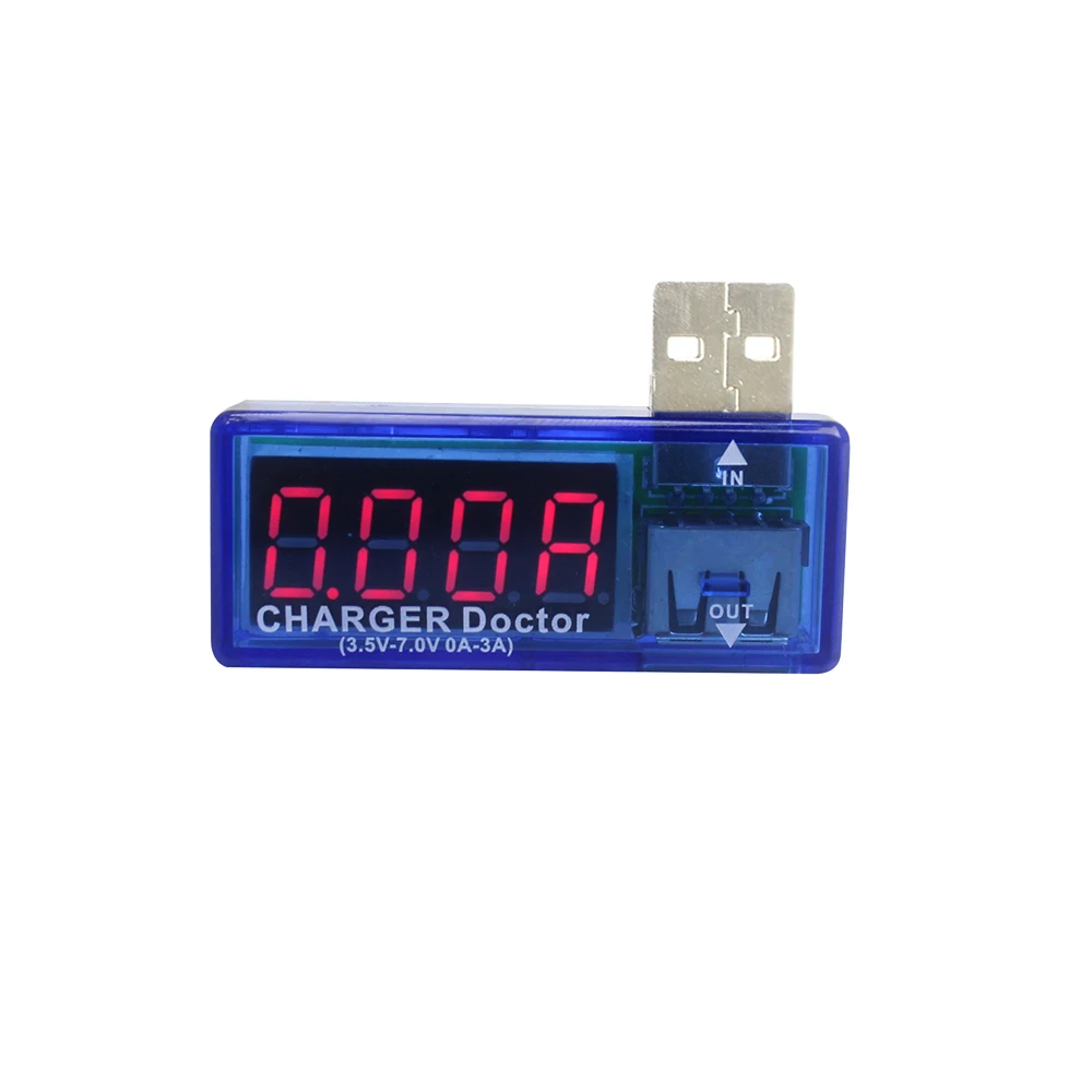 Цифровой USB тестер напряжения измеритель и силы тока для мобильного телефона