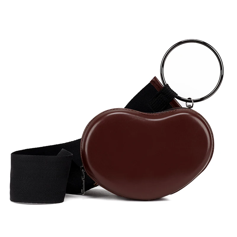 Коричневый в форме сердца box сумка новые женские Мини Сумочка искусственная кожа