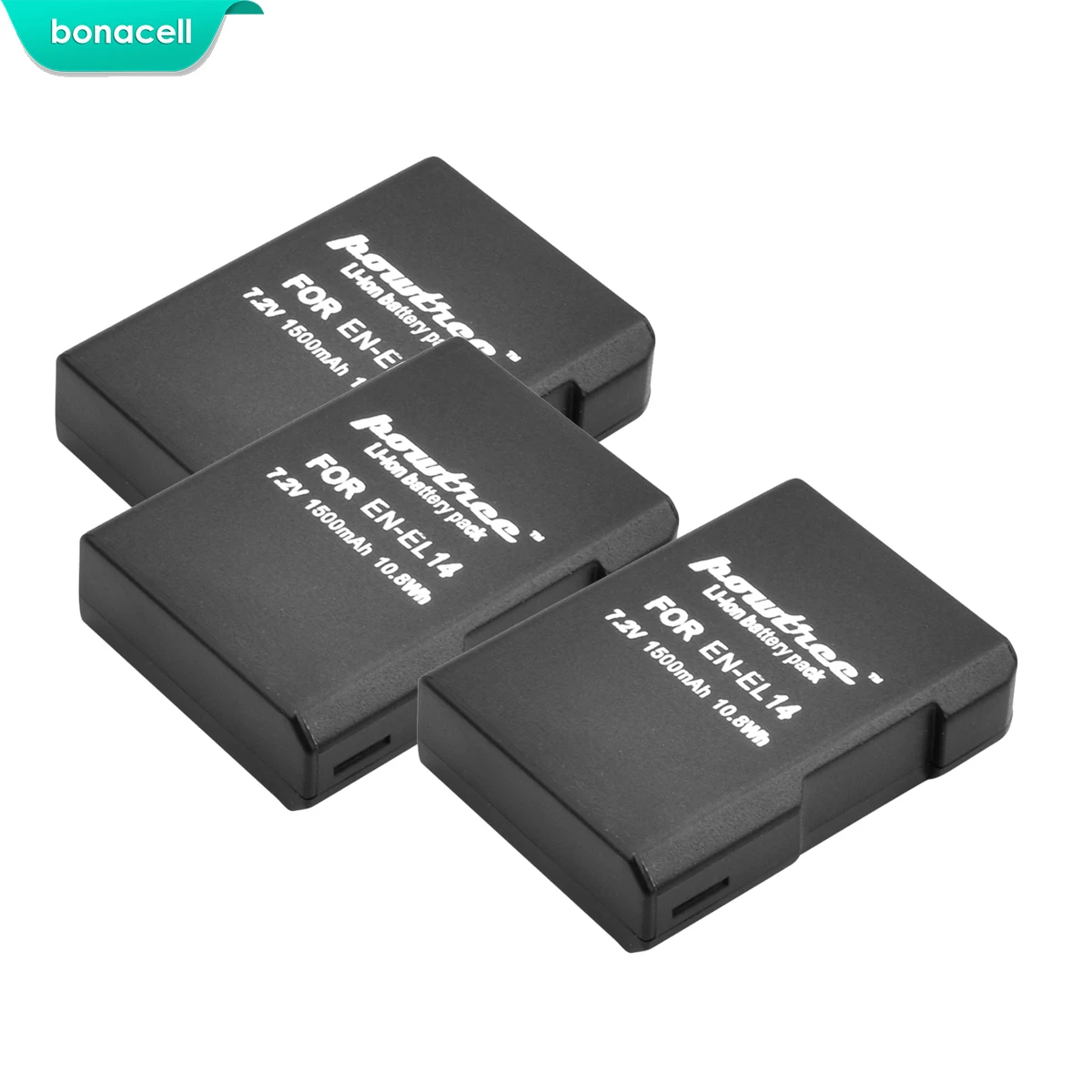 3 Pack Battery Bonacell 1500 мА/ч, EN-EL14 EN-EL14a ENEL14 EL14 Батарея для Nikon P7800, P7700, P7100, P7000, D5500, D5300, D5200, D3200, D3300, D5100 L15 - Цвет: 3 Pack Battery