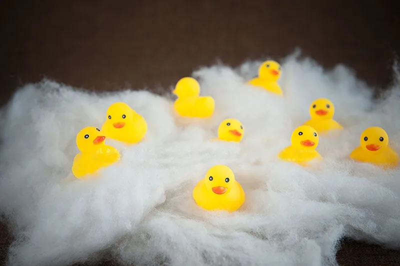3 duck 200g cotton Реквизит для фотостудии для новорожденных девочек и мальчиков, душевые утки+ хлопковая тема реквизит для фотосессии, Аксессуары для младенцев, фотосессии - Цвет: 3 duck 200g cotton