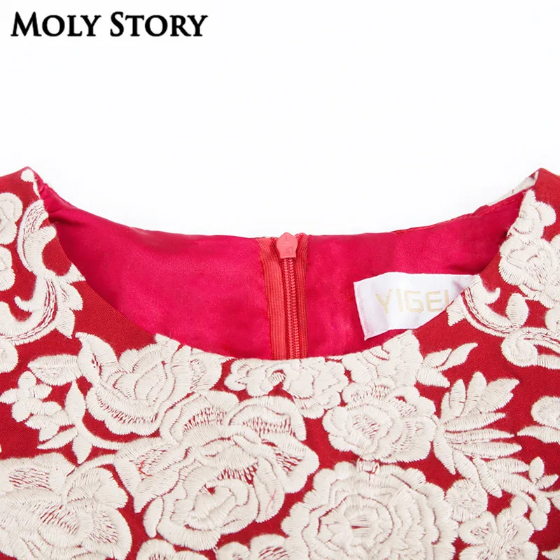 Супер! Элегантное шикарное красное платье с рукавом до локтя приталенное женское