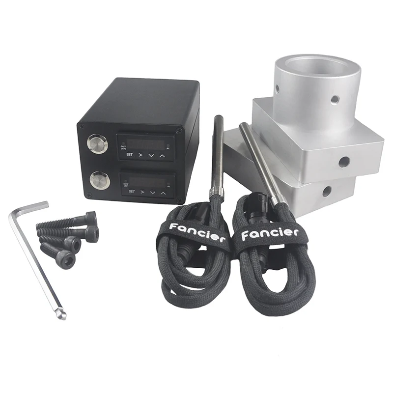 Fancier Rosin Press 3x5 plates Double hole enail heating Aluminium plate temperature controller box rod for rosin press |
