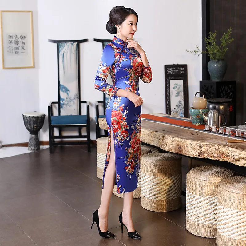 Китайские традиционные костюмы Vestito оригинальный женское платье Чонсам Тан