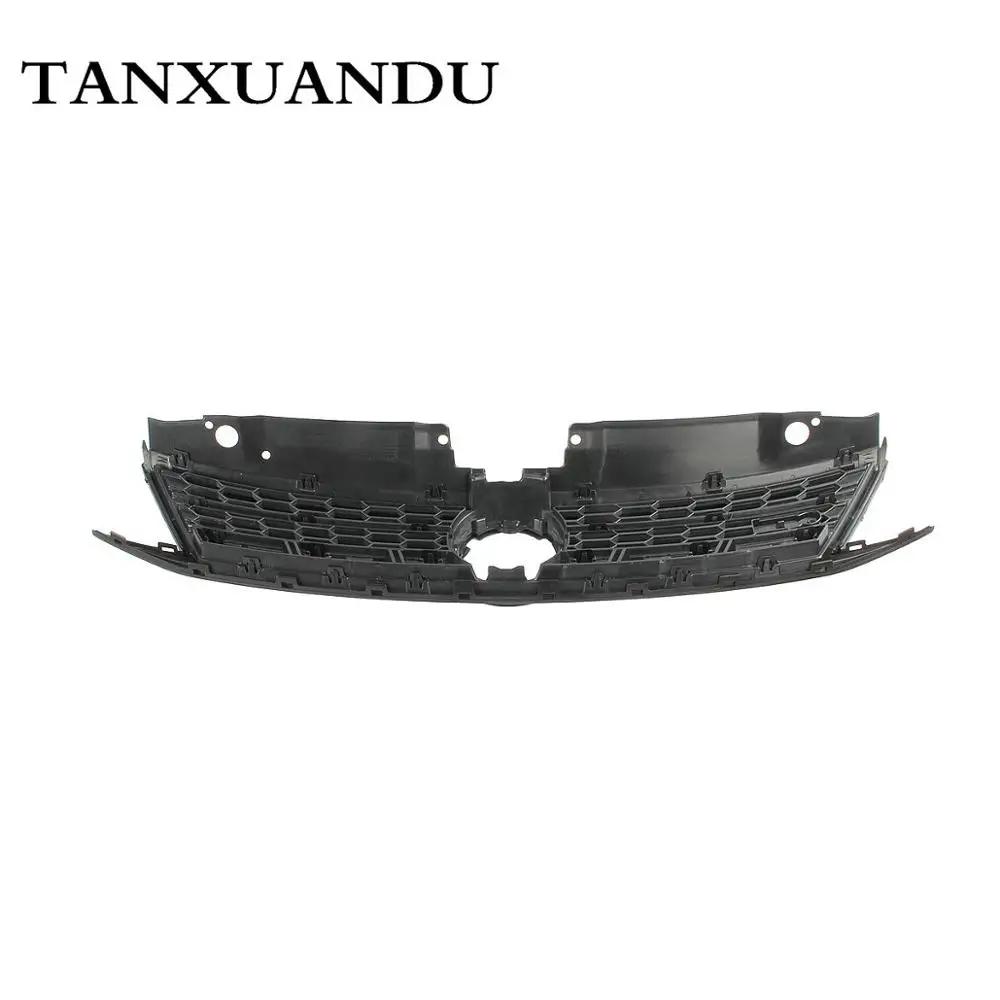 Черная отделка Honeycom передний бампер радиатор центральный верхний гриль решетка