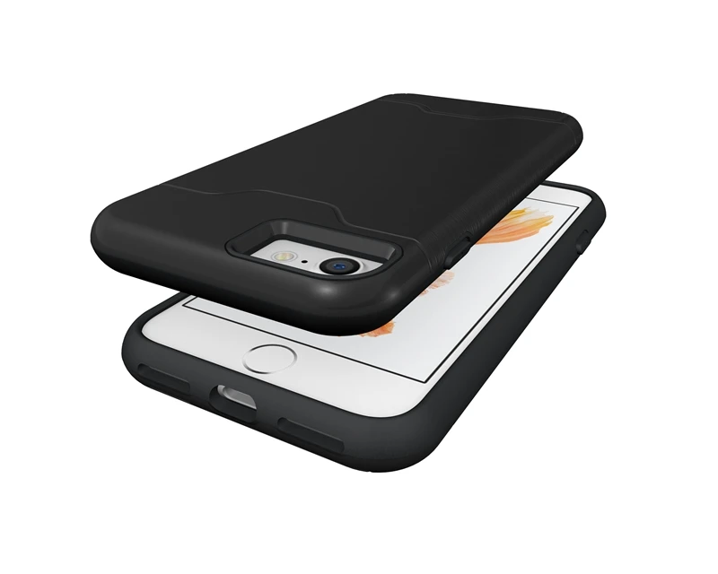 Чехол для телефона для iPhone 7 8, 6, 6 S, Plus, чехол противоударный матовый мягкий чехол-накладка с подставкой с держатель для карт чехол-броня Капа