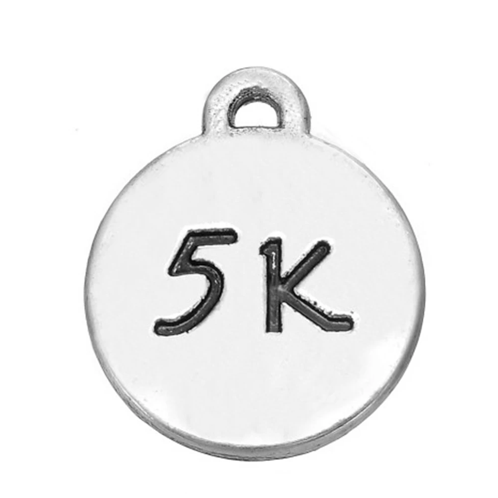 Античные с серебристым покрытием Круглый шоссейных гонок гравировкой 5K