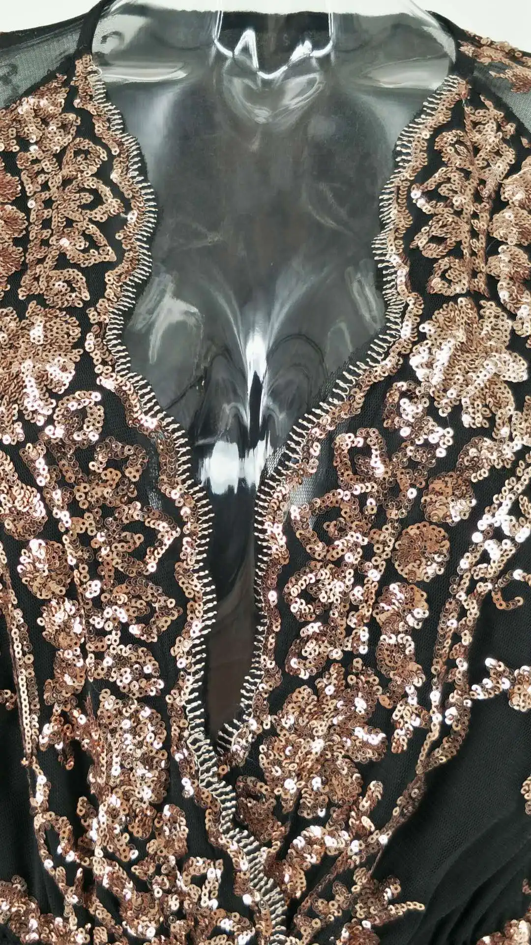 Зимние весенние женские шифоновые платья с блестками и вышивкой глубоким