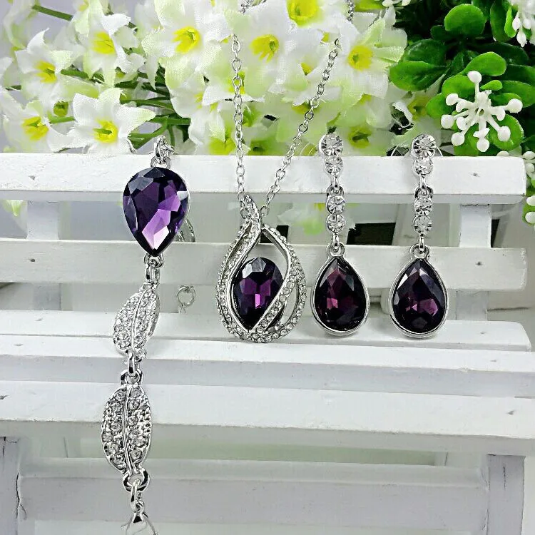 Модное ожерелье с подвеской кристаллами браслет браслеты в виде капли воды