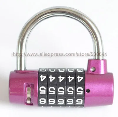 Замок с паролем на 5 колес комбинация цифрами замок для багажа компьютерный 50