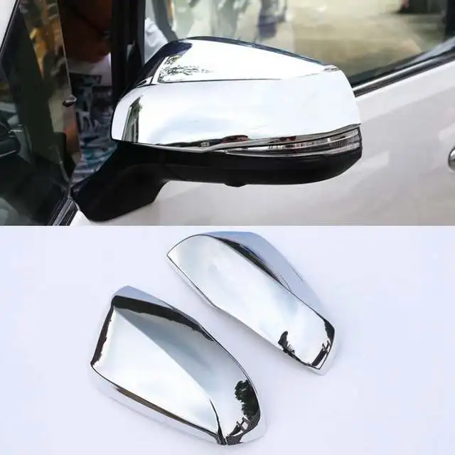 Silver Plating 1 пара серебряное покрытие из углеродного волокна зеркало заднего вида крышки ABS для Toyota Alphard Vellfire - Название цвета: Silver Plating