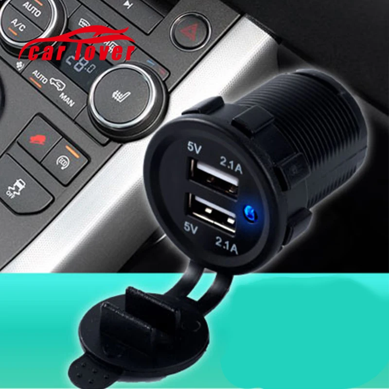 12V 3.1A DC двойной USB порт розетка для автомобильного прикуривателя Зарядное