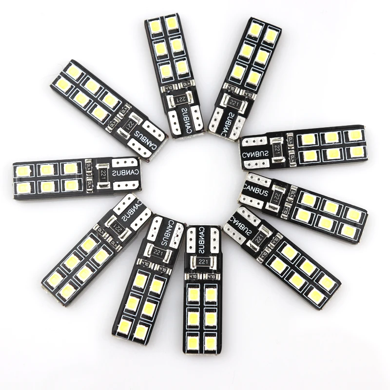 1 шт. T10 W5W 12 SMD LED CANBUS 12V автомобильный купол для чтения боковые огни 194 168 лампы Белый