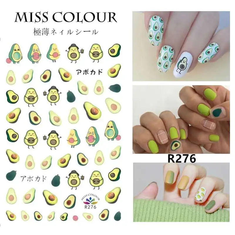 1 шт. стикеры 3D на ногти nail art Фруктовые животные буквы цветок милый узор для детей