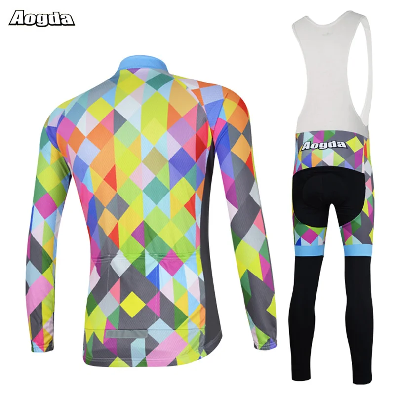 Aogda зимний теплый флисовый комплект для велоспорта Мужская велосипедная одежда