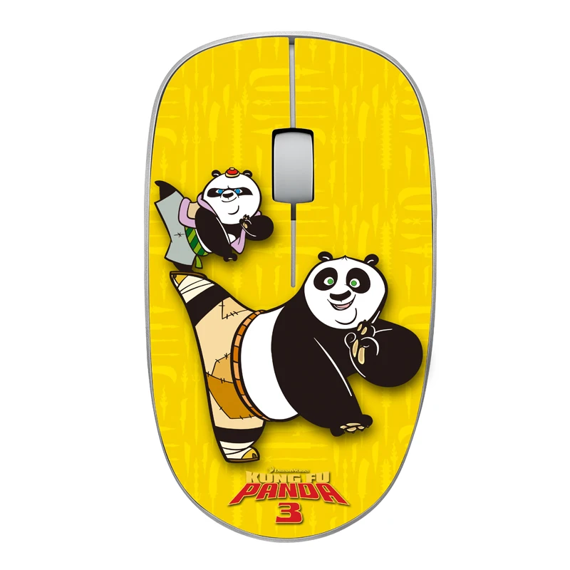 RAPOO Беспроводная мышь usb ноутбук ПК 1000 точек/дюйм кунг фу Панда Заказная с крышкой