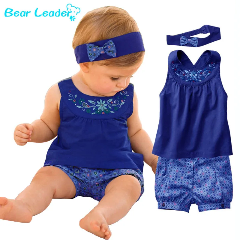 Bear Leader/Новинка года, модные костюмы для малышей, Vestidos Детский платок+ платье без рукавов+ клетчатые штаны, одежда для малышей возрастом от 6 до 24 месяцев