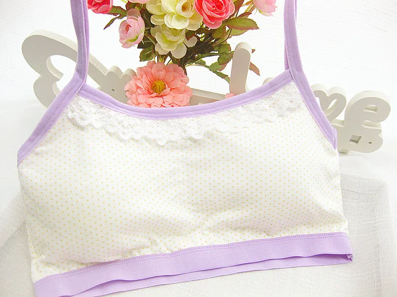 Детский хлопковый бюстгальтер без косточек удобное нижнее белье для девочек 2019 |