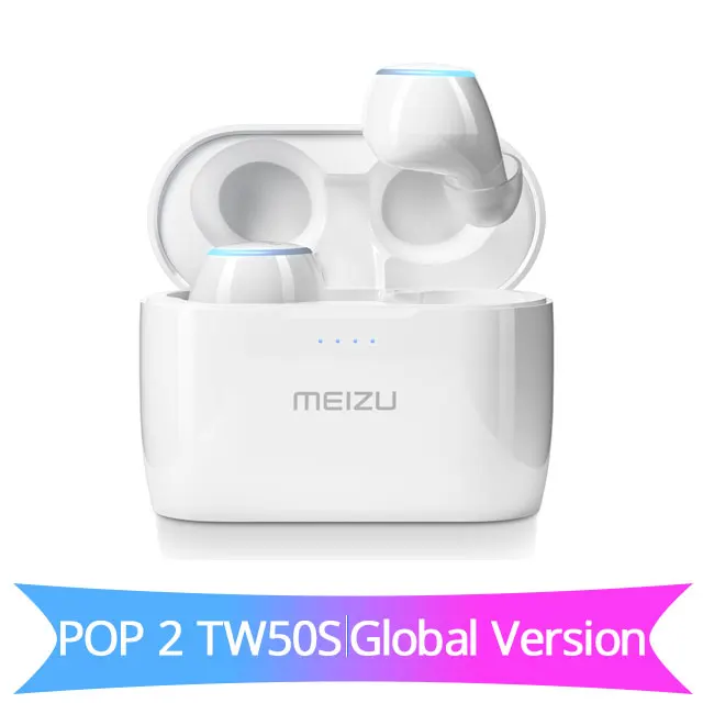 Meizu POP 2 Глобальная версия Meizu POP 2 POP2 TW50S двойные настоящие беспроводные наушники Bluetooth 5,0 водонепроницаемые наушники-вкладыши Беспроводная зарядная док-станция - Цвет: Meizu POP 2