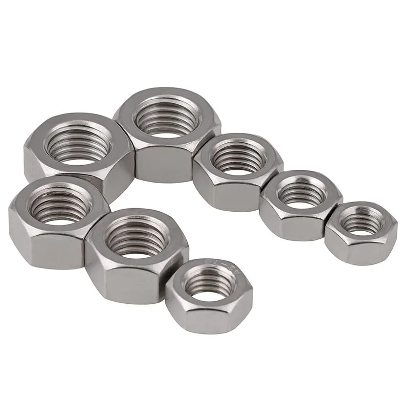 

100/ 20pcs 304 stainless steel M1.6 M2 M2.5 M3 M4 M5 M6 M8 M10 Hex Nut A2-70 Hexagon Nuts