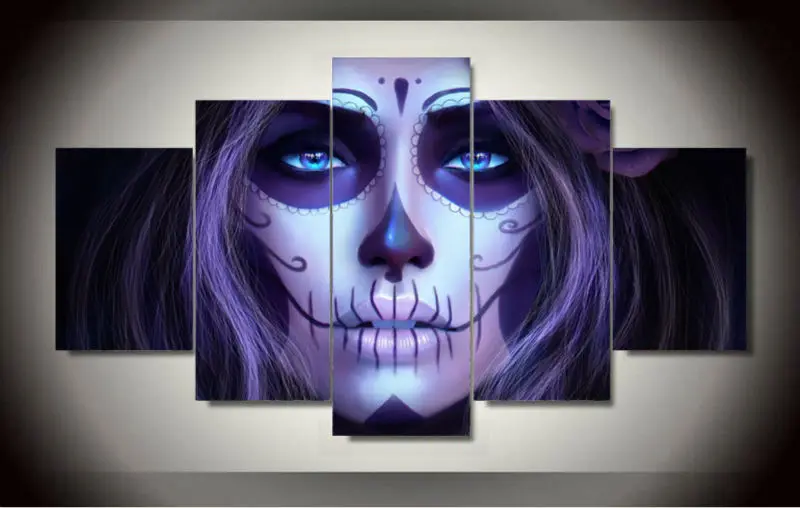 

Free shipping Day of the Dead Face Group Painting room decor print poster picture canvas decoration Framed Printed Art F/1231
